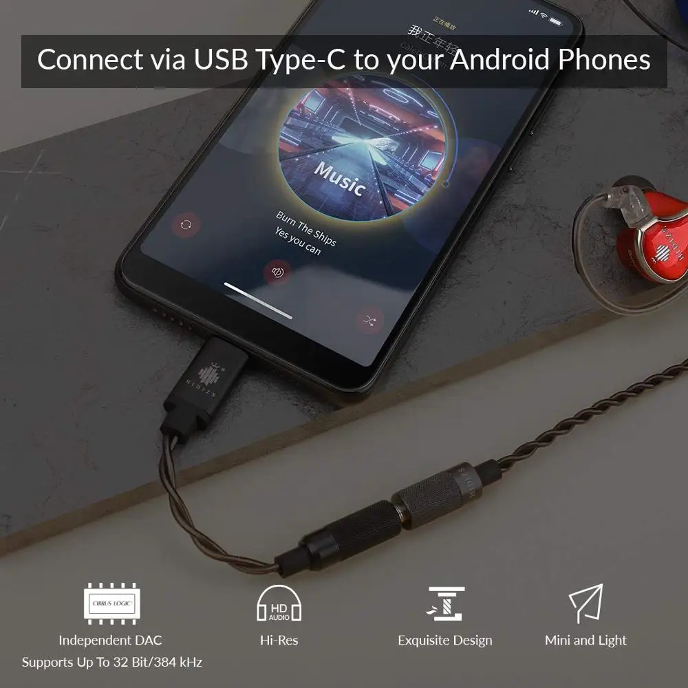 HIDIZS S1 USB C DAC Portable Headphone Amplifier USB Type C to 3 5mm Earphone Adapter Cable Converter for MacOSX Android WiNDOWS