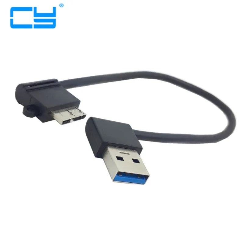 Справа под углом 90 градусов USB 3,0 мужчина к Micro B Мужской 90 градусов кабель для Galaxy Note3 N9000 N900 и S5 i9600 SSD