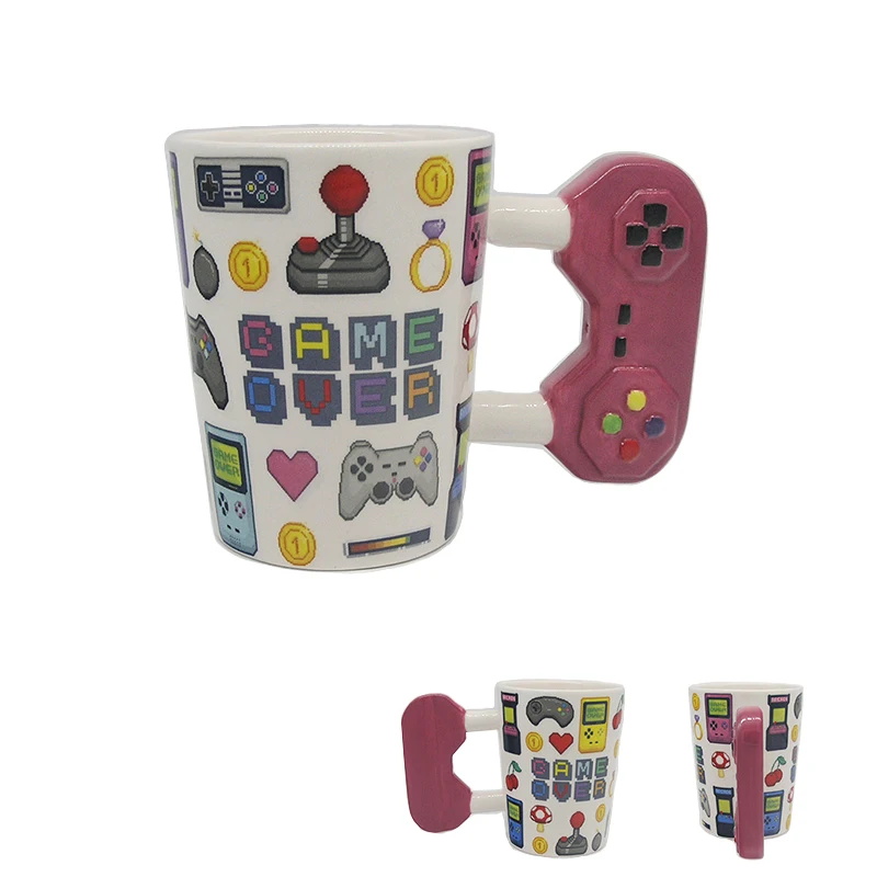 Новая игра над кофейной кружкой 3D игровой контроллер ручки чашки керамическая чашка молоко чай кружки Gameboy креативные рождественские подарки на день рождения