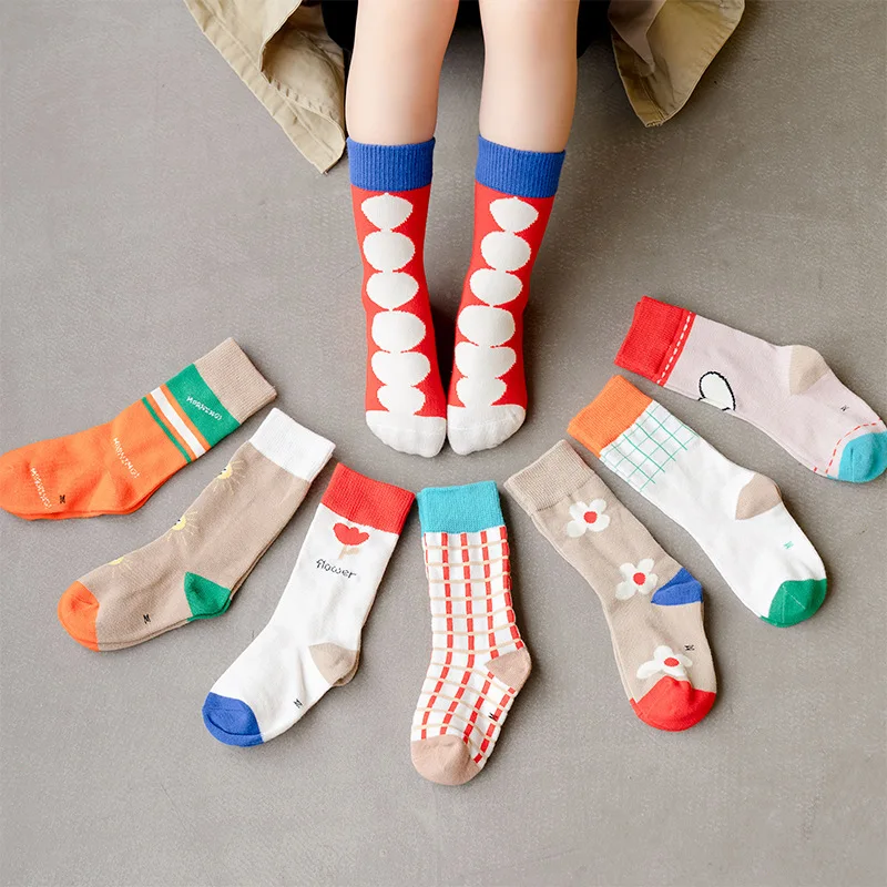 3pairs/lot Ins New Fashion Baby Socks 1-8 Years Children Boys And Girls Socks Fashion Knit Children