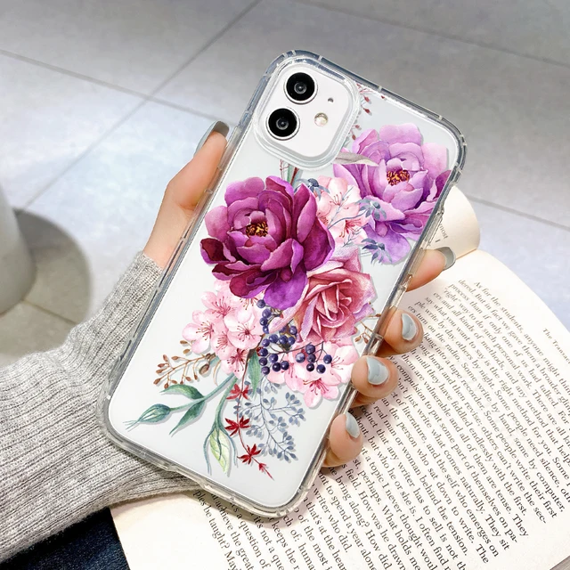 Case For Iphone 12 Pro Max Cases Silicone Funda Iphone 11 Pro 13 Mini XR X Xs Max 7 8 Plus Capa iphone11 Pro Flora Phone Covers U368