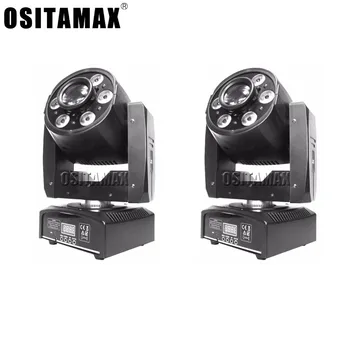 

2pcs Moving Head Mini 30w Spot Wash LED DJ Stage Light 6x8w RGBW Gobo Lights Focus DMX512 Disco Party Spot Moving Heads
