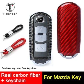 

Carbon Fiber Car Remote Key Case Cover For Mazda 2 3 6 Axela Atenza CX-5 CX5 CX-7 CX-9 2015 2016 2017 Smart 2/3 Buttons