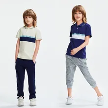 Детская футболка для мальчиков; детская рубашка поло с короткими рукавами для больших мальчиков; футболка с короткими рукавами в Корейском стиле; Брендовая детская одежда; скидка