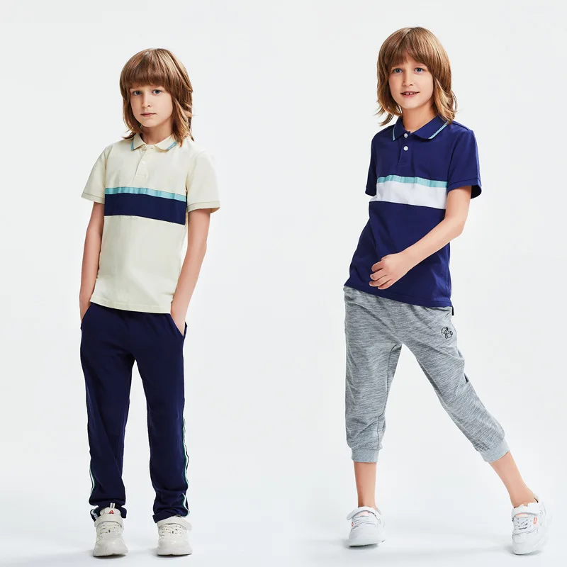 

Children Boy T-shirt CHILDREN'S Polo Shirt Short Sleeve Big Boy Korean-style Short Sleeve T-shirt Brand Childrenswear Discount