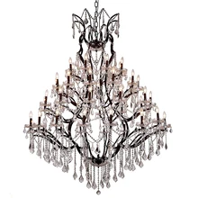 Традиционный 19th c. Rococo люстра светильник дымчатые с украшением в