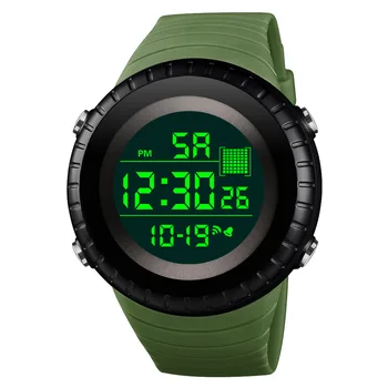 

Men Sports Watch Countdown Dual Time Digital Men Watches PU Strap Alarm Clock Waterproof Wristwatch Hour Relogio Masculino 1420