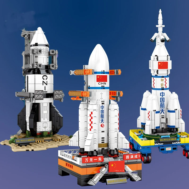 Высококачественный конструктор ракетной команды Long March carrier space rocket boy сборная