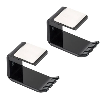 

2Pcs Headphone Stand Holder Hook Tape Under Desk Wall Mount Headset Hanger Save Space