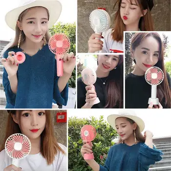

1PC Portable Handhold mini Fan For home rechargeable air table usb conditioner Battery Built-In fans 1200mA portable R6R1