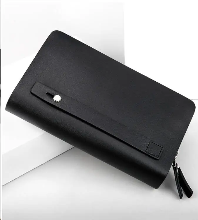 Septwolves Man long purse genuine leather wallet male Small handbag fashion brand large capacity new handbag