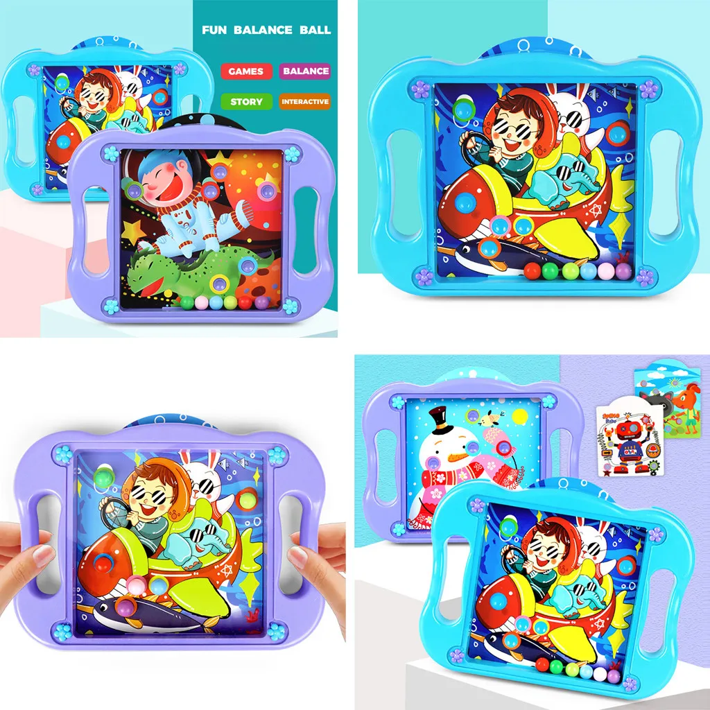 

3D educational puzzle game toy children kids balance ball handheld board boy from 1-3 wooden puzzle box toy baby Montessori