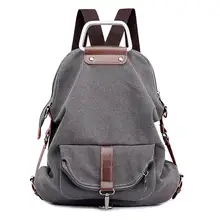 Большой Вместительный холщовый рюкзак, модный ретро рюкзак с верхней ручкой для путешествий, сумка через плечо для путешествий на открытом воздухе, универсальный