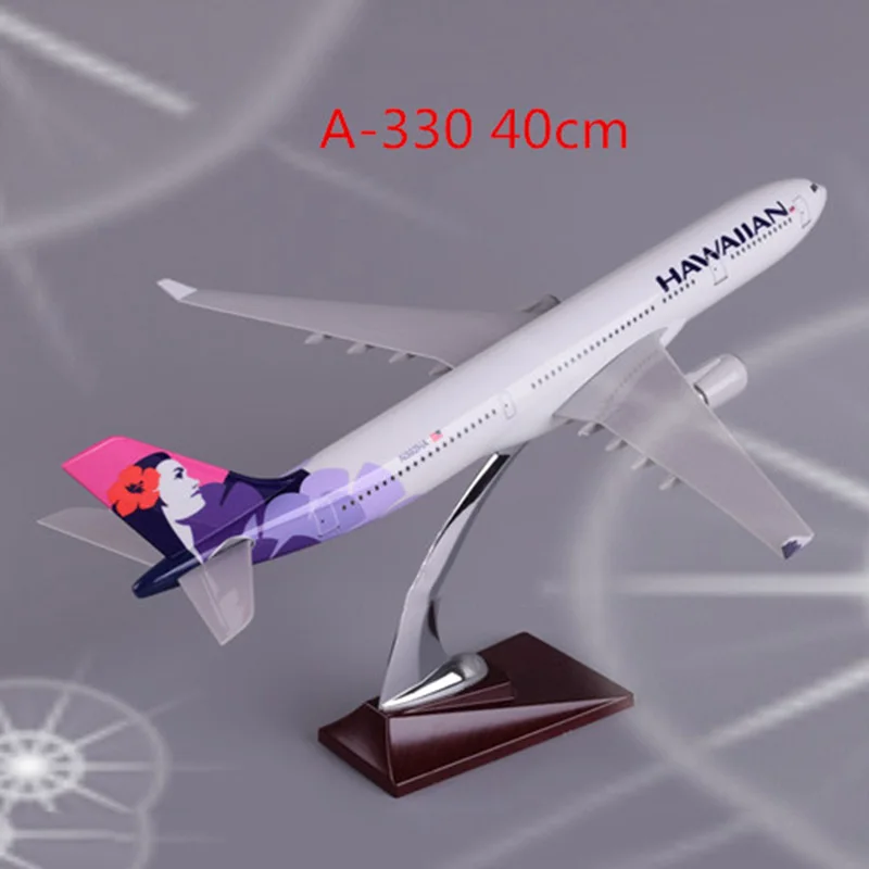 40 см 1: 172 Airbus A330 Гавайская авиакомпания модель самолета Смола Airframe самолет игрушки самолет с фиксированным крылом Коллекционные детские подарки
