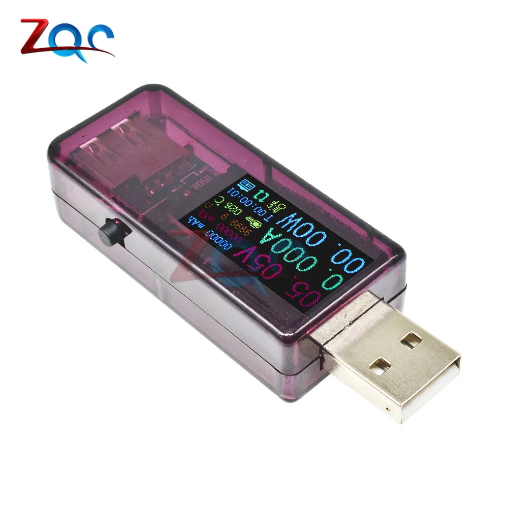 14 в 1 USB Тестер измеритель мощности постоянного тока цифровой вольтметр Voltimetro вольтметр power Bank ваттметр тестер напряжения детектор-адаптер - Цвет: Wine red