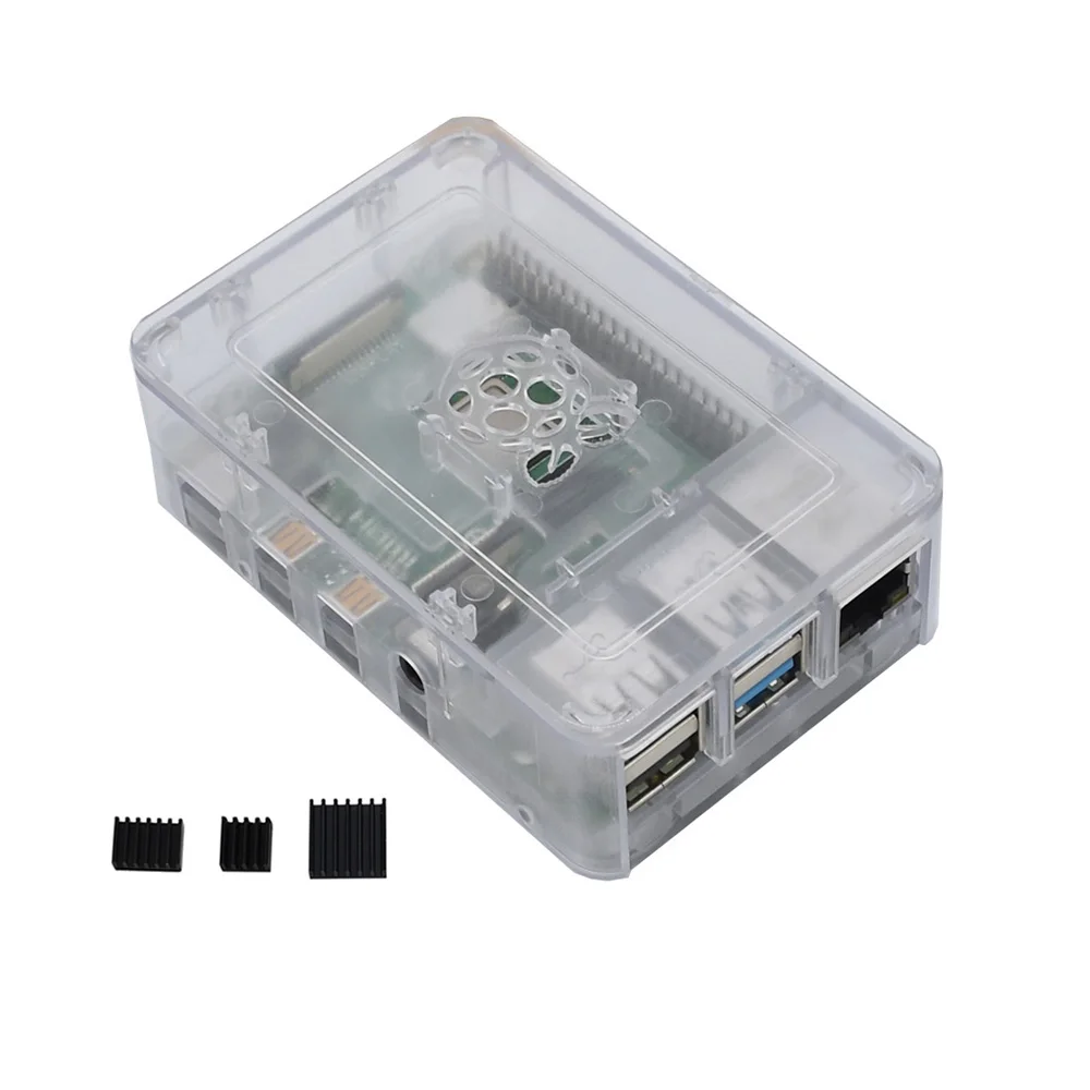 Raspberry Pi 4 Корпус Корпуса CNC алюминиевая крышка радиатора Вентилятор охлаждения для Raspberry Pi 4 Модель B 3B 3B