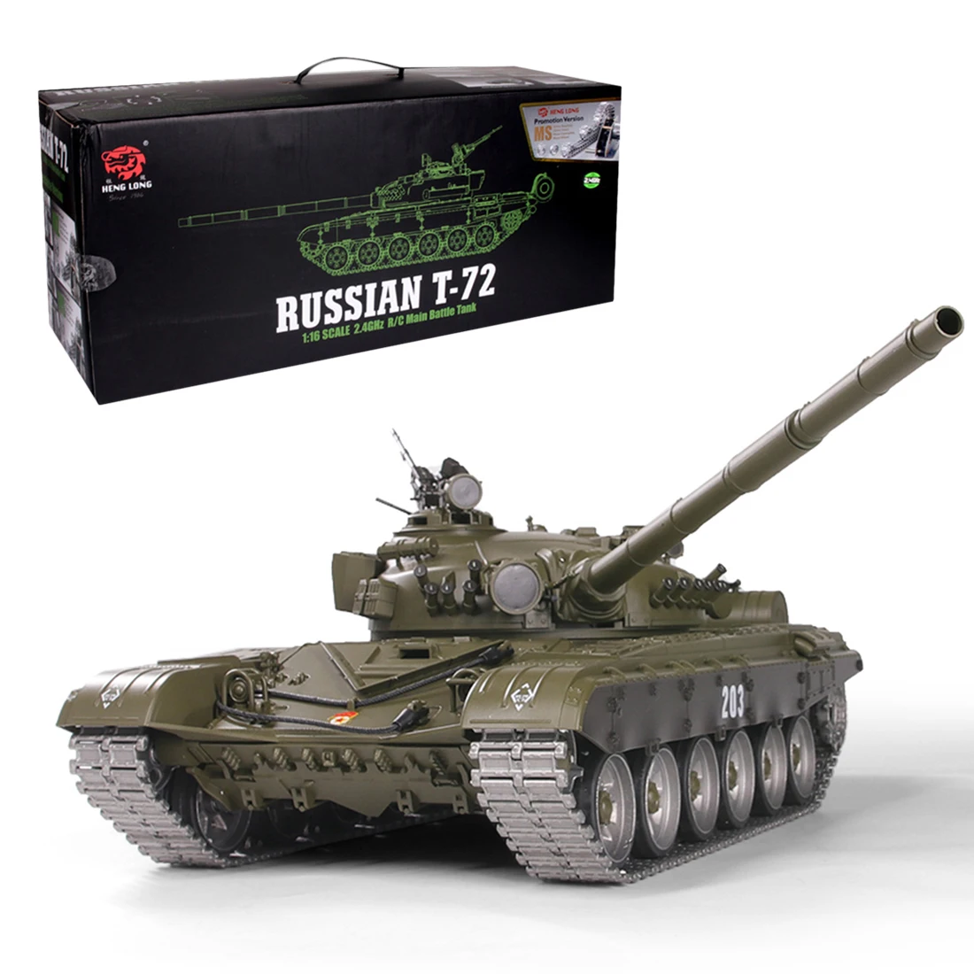 116 Russian T 72 Main Battle Tank 2.4G Remote Control Model Military Tank with Sound Smoke