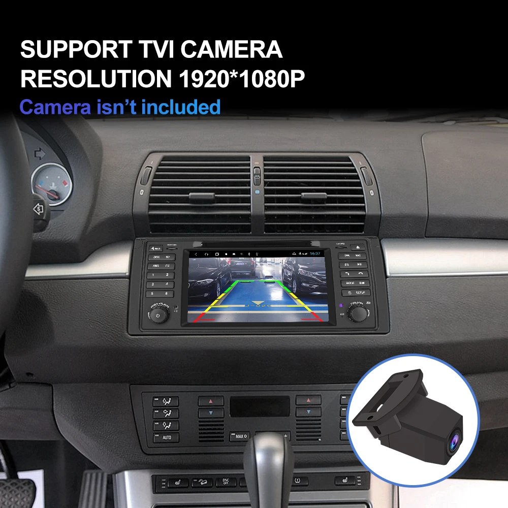 Top Isudar H53 1 Din Android Auto Radio For BMW/E39/X5/E53 Octa Core RAM 4GB ROM 64GB GPS Car Multimedia System DSP DVD DVR Camera 2