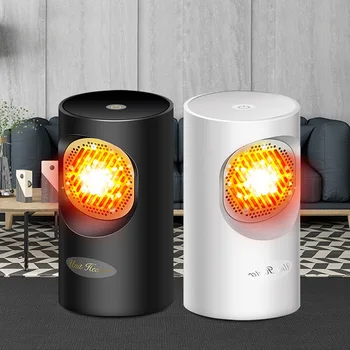 

Mini Home Heater Portable Touch-sensing Electric Heater Cooling Fan with EU Plug Adapter Overheat Protection for Office CN Plug
