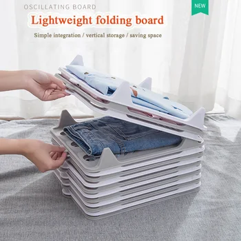 

5pcs Clothes Organizer Folder Board Dividers Stackable Save Time Storage Multifuncitonal T Shirt Lazy Folding Board Organizers