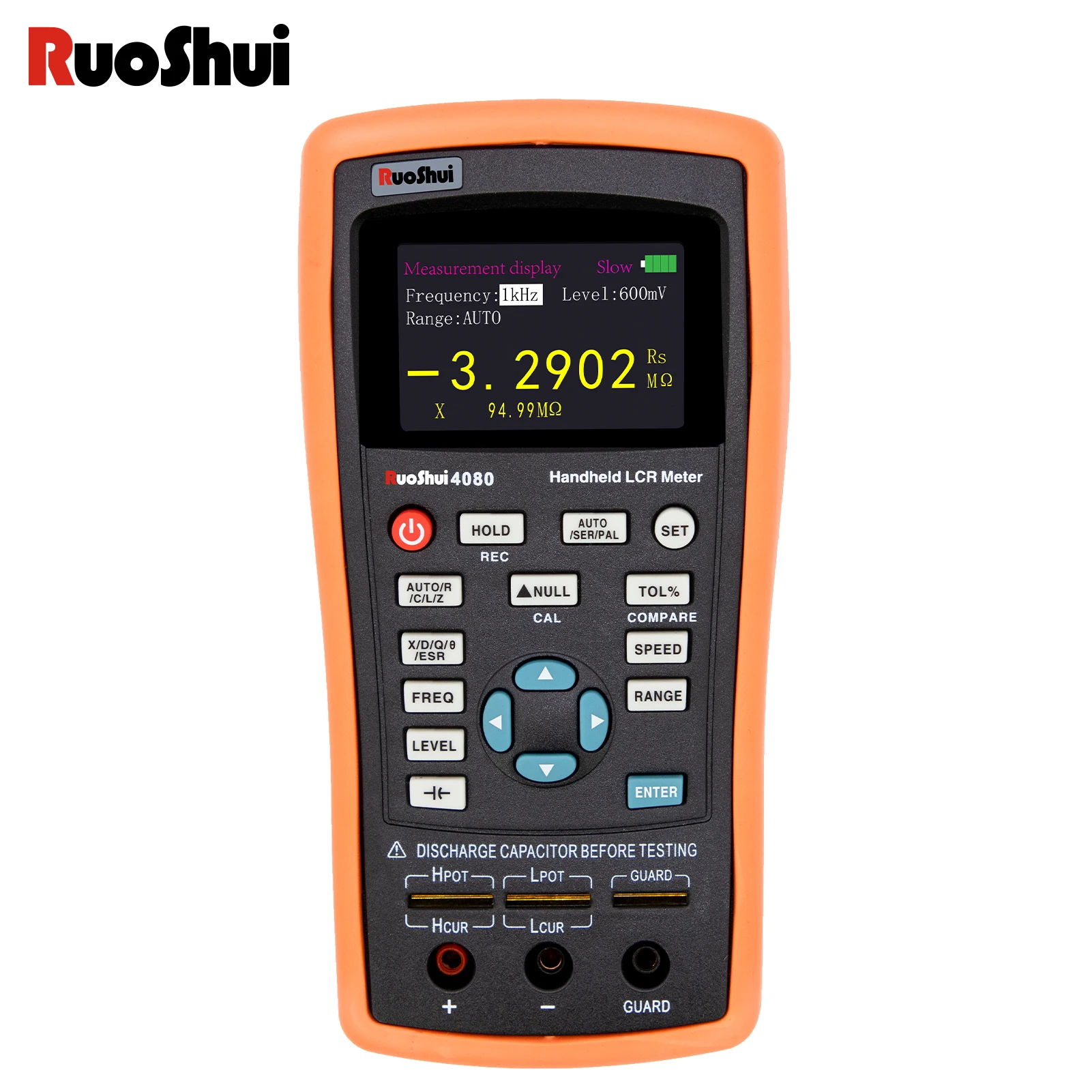 US $119.92 RuoShui 4080 4082 Handheld LCR Bridge Meter High Precision Multifunction Capacitance Inductance Resistance Meter With USB Tester