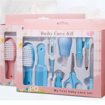 

6 / 8/ 10PCS Baby Grooming Care Manicure Set Healthcare Thermometer Nail Clippers Comb Emery Hairbrush tool Newborn Safety Care
