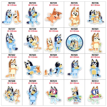 

New Arrival Bluey Australia Cartoon Planar Resins For Bow Hair Handamde Earring Decor Material 30pcs/lot R0759 R0760 R0761
