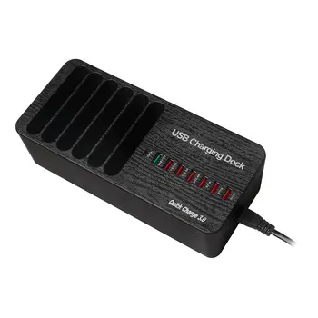 

QC3.0 Smart USB Charging Dock With 8 USB Ports QC3.0 + Type C + 2.4A USB Fast Charger Charging Hub For Multiple Devices