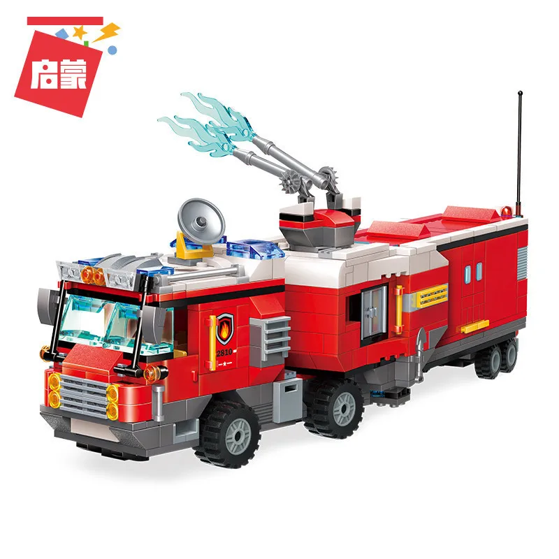 

ENLIGHTEN Assembled Building Blocks 2810 Fire Gemini Attack Flame Pioneer Educational Inserted Building Blocks Model Fire Truck
