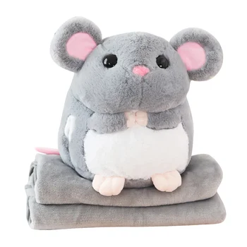 

Dropshipping Millffy Cute Mouse Hand Warmer Soft Plush Mouse Plushie Doll Stuffed Rat Plush Toy Mascot Peluche Animal Blanket