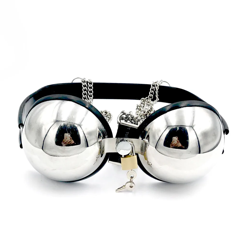 Adjustable Bust Stainless Steel Female Brassiere Breast Bondage Belts Cosplay Chastity Bra Cup Bdsm Fetish Adult Women Sex Toys nipple sex toys nipple clamps