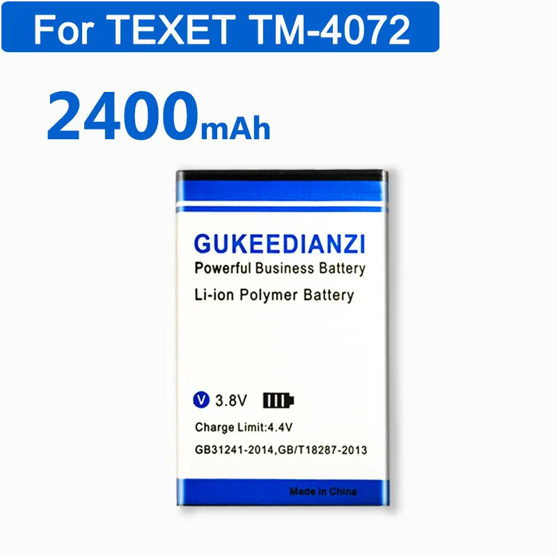 GUKEEDIANZI 2400 мА/ч, TM-4072 TM 4072 TM-4272 Батарея для Texet TM-4072 4072 TM4072 Tm4072 Tm-4072 мобильного телефона Батарея