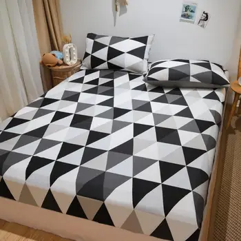 

31Cotton Home Elastic Fitted Sheet Bed Linen Bedspread Queen King Sheet Single Double Mattress Cover 120*200/150*200/180*200 Cm