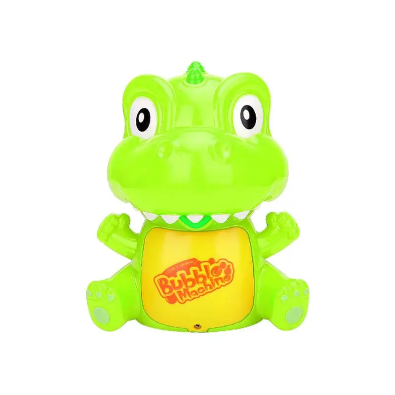 Зеленый Мультяшный динозавр в форме электрического ручного автоматического пузырька световые эффекты Музыка Звук пузырьковая машина детские игрушки - Цвет: Зеленый