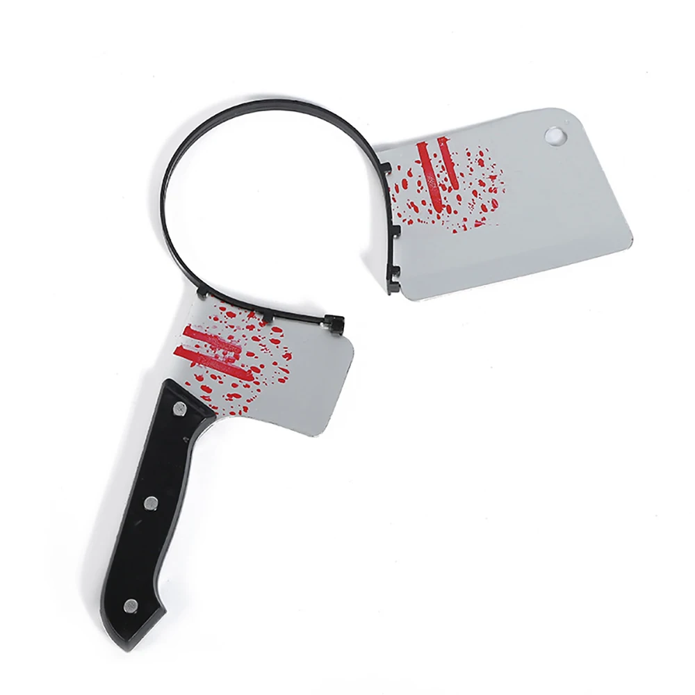 Kitchen knife 1 шт. Хэллоуин хитрые повязки на голову пластиковые игрушки головные уборы Ножи Ножницы Хэллоуин украшения инструменты приколы игрушки приколы повязка на голову Забавный подарок - Цвет: Kitchen knife