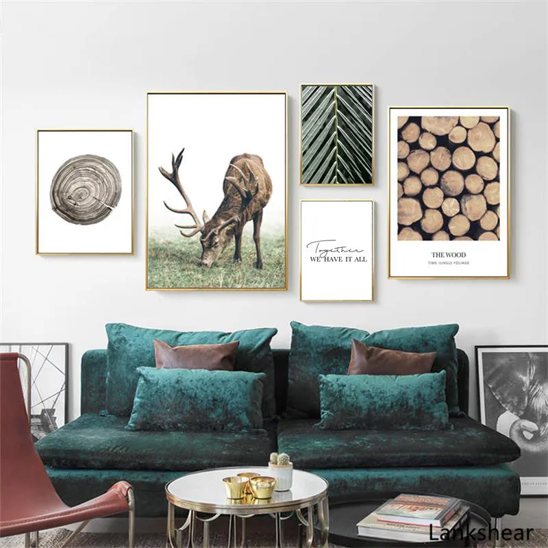 Постер в скандинавском стиле с изображением оленя настенное художественное