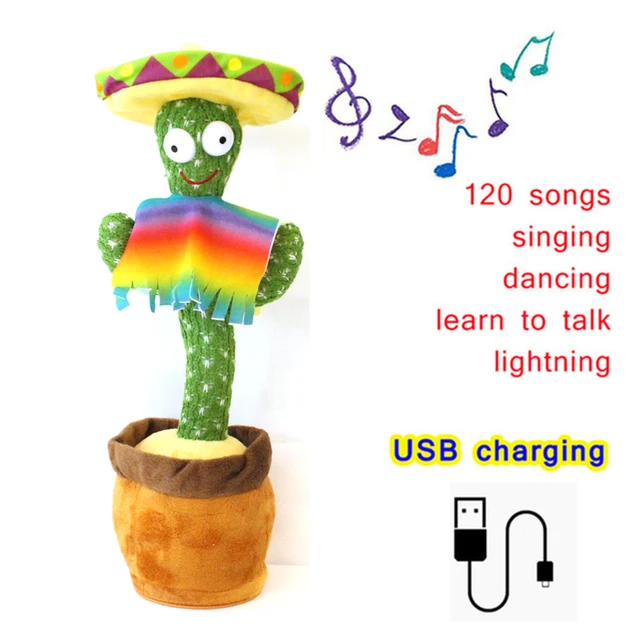 Cactus Toy Dancing Cactus Toy Dancing Cactus Plush Toy Dancing Cactus Electron Plush Toy Dancing Toys For Kids Cacto Dançante 2