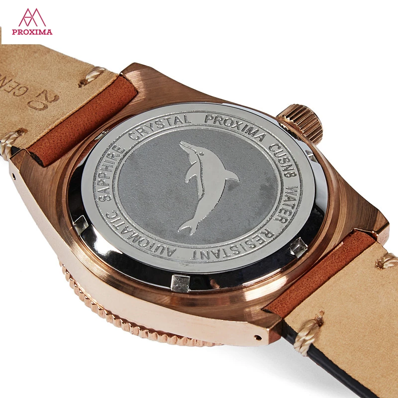 Proxima сапфировые механические часы мужские спортивные Топ бренд Submariner автоматические часы с резиновым ремешком Cusn8 Роскошные наручные часы
