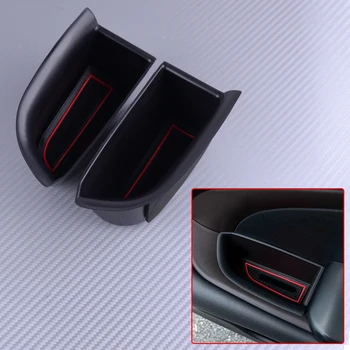 

DWCX 2PCS Black Car Inner Front Side Door Armrest Storage Box ABS Holder Fit for Toyota Highlander 2015 2016 2017 2018 2019