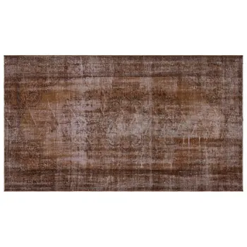 

Handmade Brown Vintage Overdyed Turkish Area Rug 158x282 Cm-5'2''X9'3''