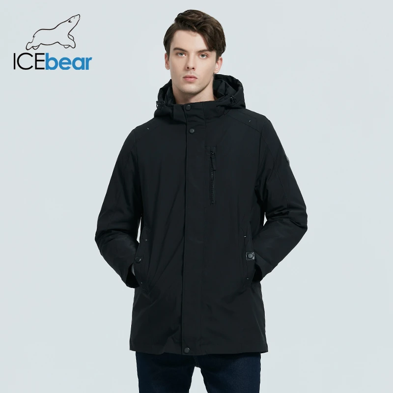 Icebear 2020 новые зимние мужские пуховики с капюшоном модное зимнее пальто мужская