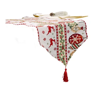 

Knitted Table Runner/Creative Christmas Tablecloth/XMAS Decorations/Festival Atmosphere Scene Arrangement/Children's Gifts