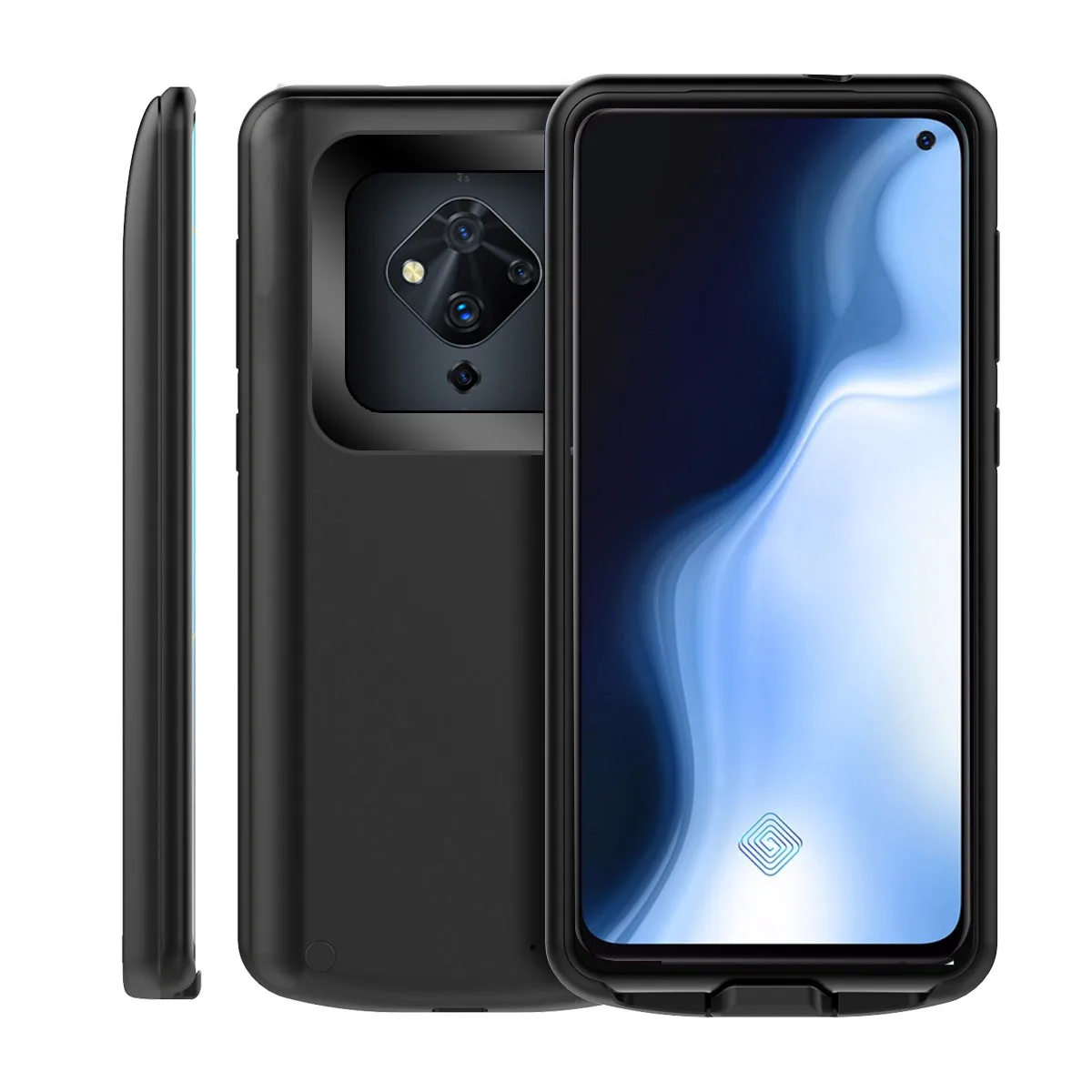 ДЛЯ Vivo S5 6500 мАч, чехол для зарядного устройства, расширенный аккумулятор, Запасной источник питания, защитный чехол, чехол-сумка, чехол, Fundas - Цвет: Black