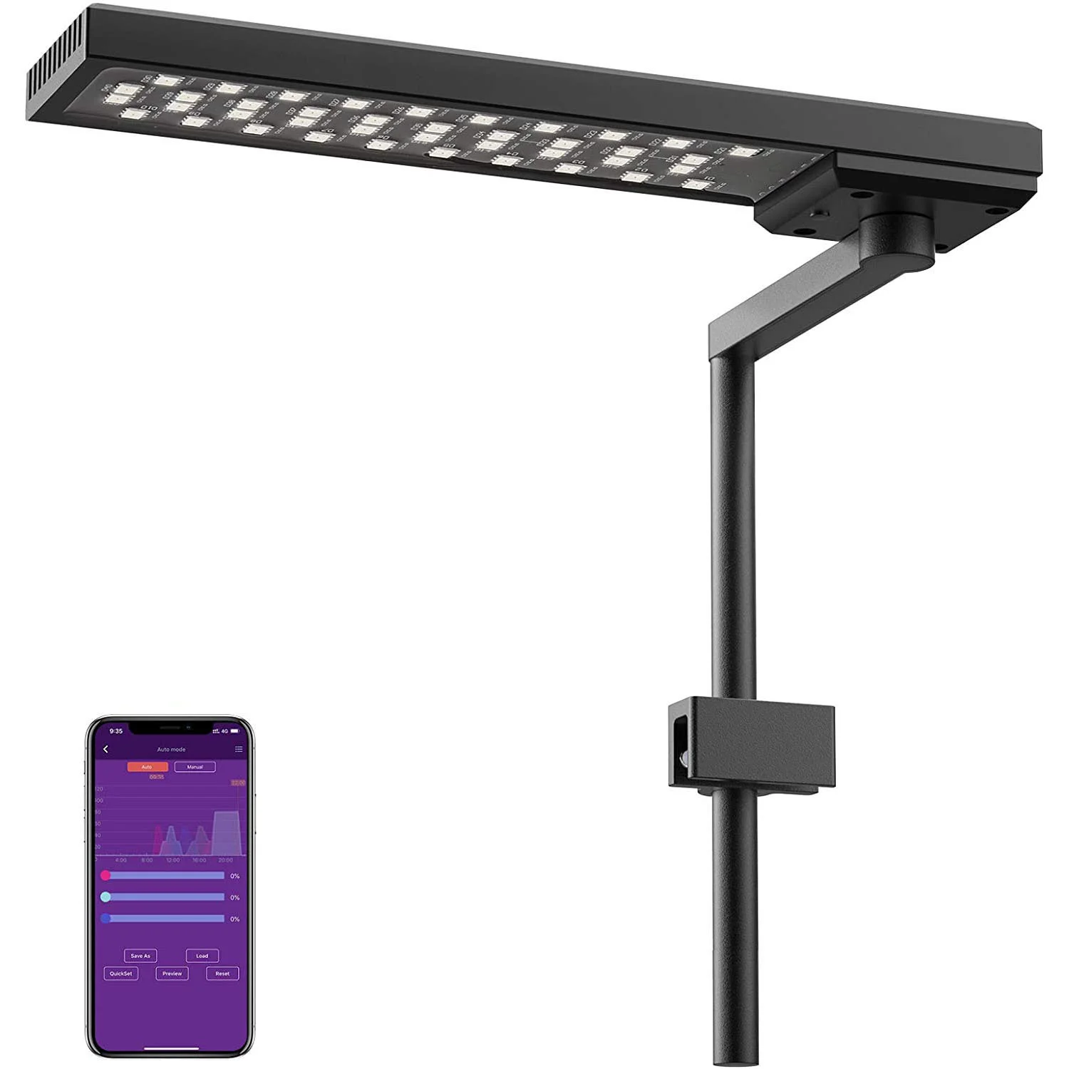 2022 Chihiros C2 Full Spectrum C2 RGB Aquarium LED Light with Bluetooth Controller Built-in Suite for Mini Nano Aquatic Tanks 