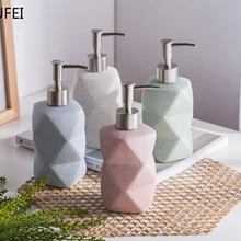 Высококачественная Геометрическая неправильная форма домашняя ванная посуда керамический дозатор мыла для рук для геля и лосьона для душа бутылка для жидкости