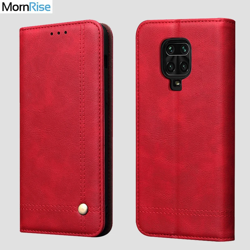 Винтажный кожаный флип-чехол для Xiaomi Redmi Note 9 Pro 9S кошелек чехол с подставкой карт