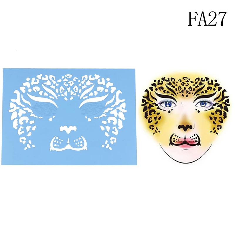 Cheetah Body Paint Stencil