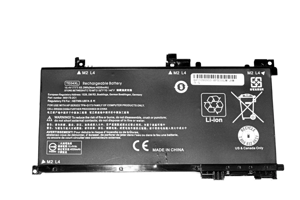 para hp omen 15-ax bateria HSTNN-DB7T 905175-2c1