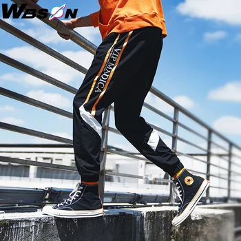 

Wbson 2020 Men's Fashion Brand Harajuku Style Pants Streetwear Male Joggers Pants Men Hip Hop Trousers Street Pants Men NZK9206