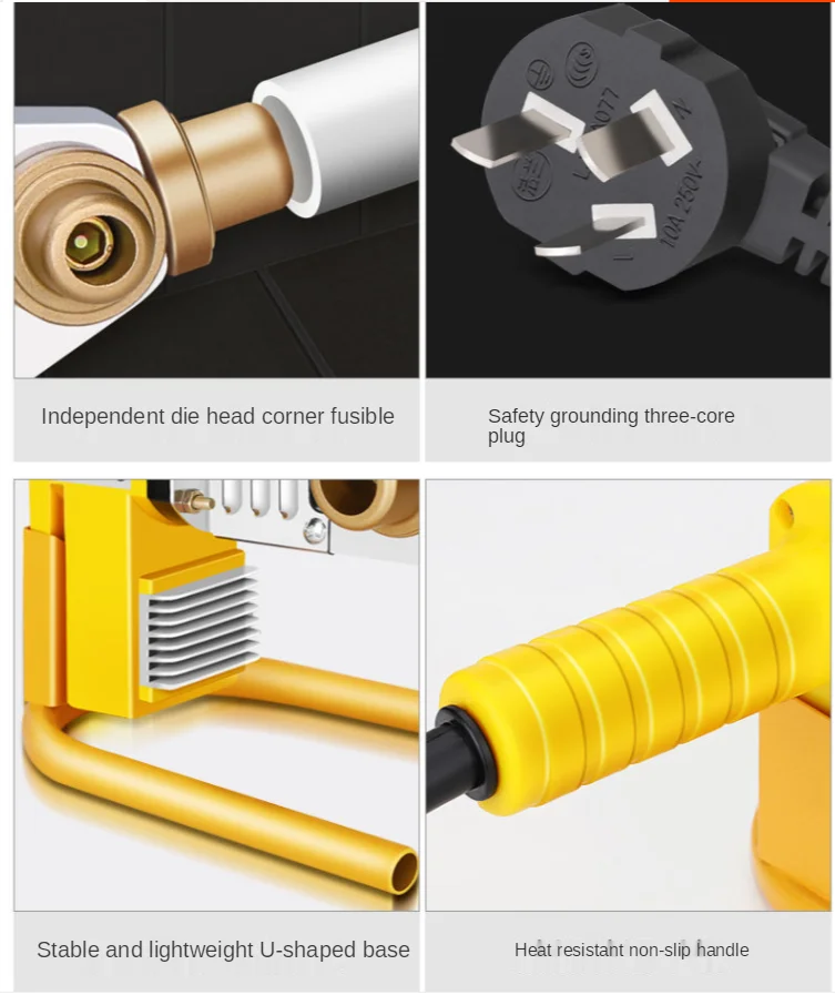 Hot melt machine 2000w anti-blocking ppr water pipe fuser welding machine plumbing adjustableing  Water Pipe Welde 5